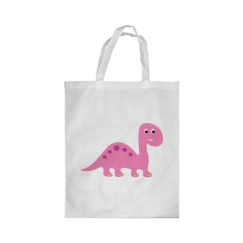 Cartoon Dinosaur Printed Shopping Bag White N20767126A