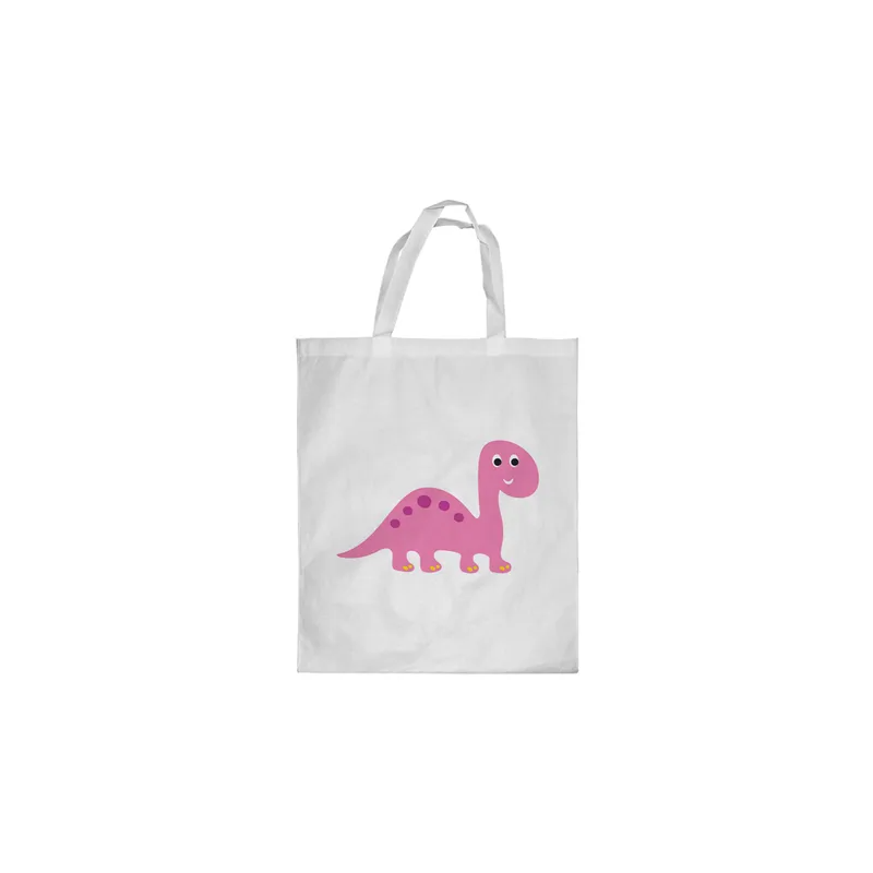 Cartoon Dinosaur Printed Shopping Bag White N20767126A