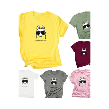 Cartoon Printed Tshirt YellowBlack