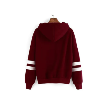 Casual Bts Printed Long Sleeve Loose Hoodie Red