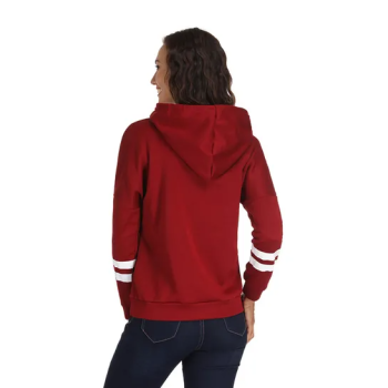 Casual Bts Printed Long Sleeve Loose Hoodie Red