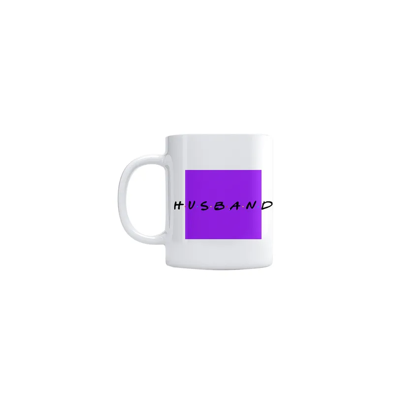 Ceramic Tea And Coffee Mug PurpleWhite 350ml