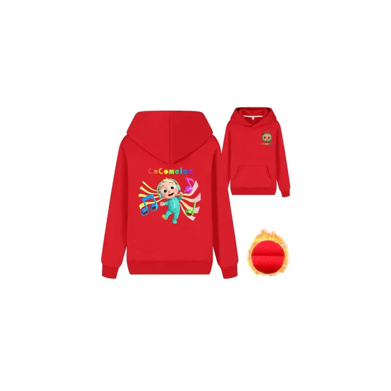 Childrens Clothing Popular Cocomelon Cartoon Watermelon Print Boys And Girls Sweater Hoodie