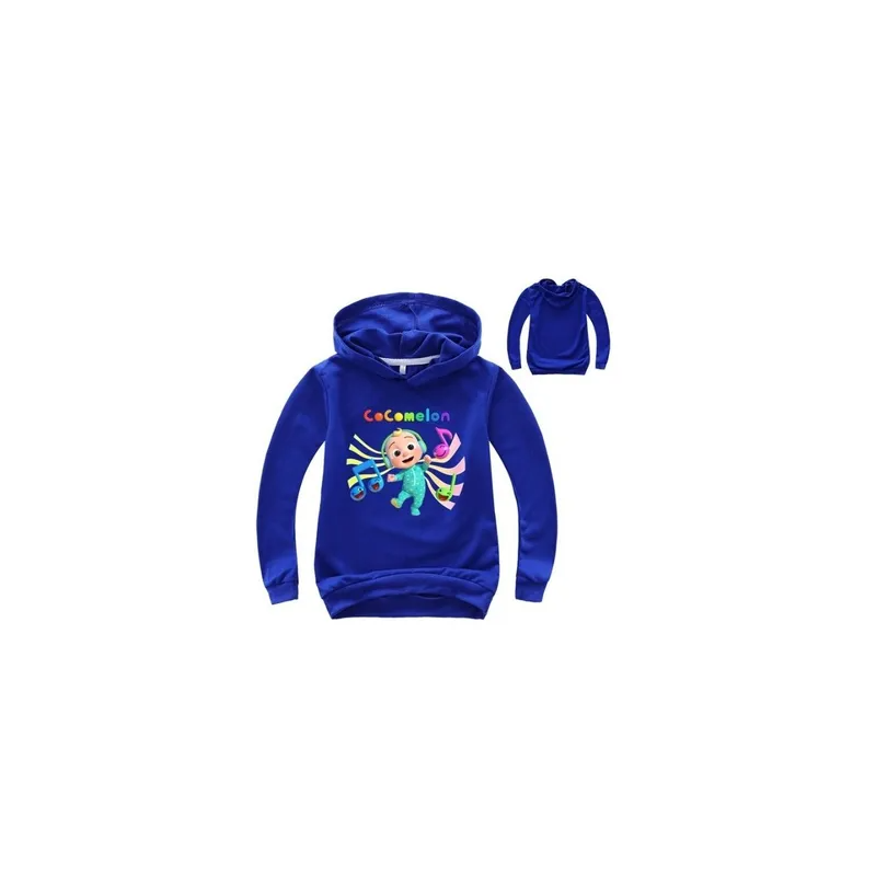 Cocomelon Cartoon Printed Kids Royal Blue Hoodie