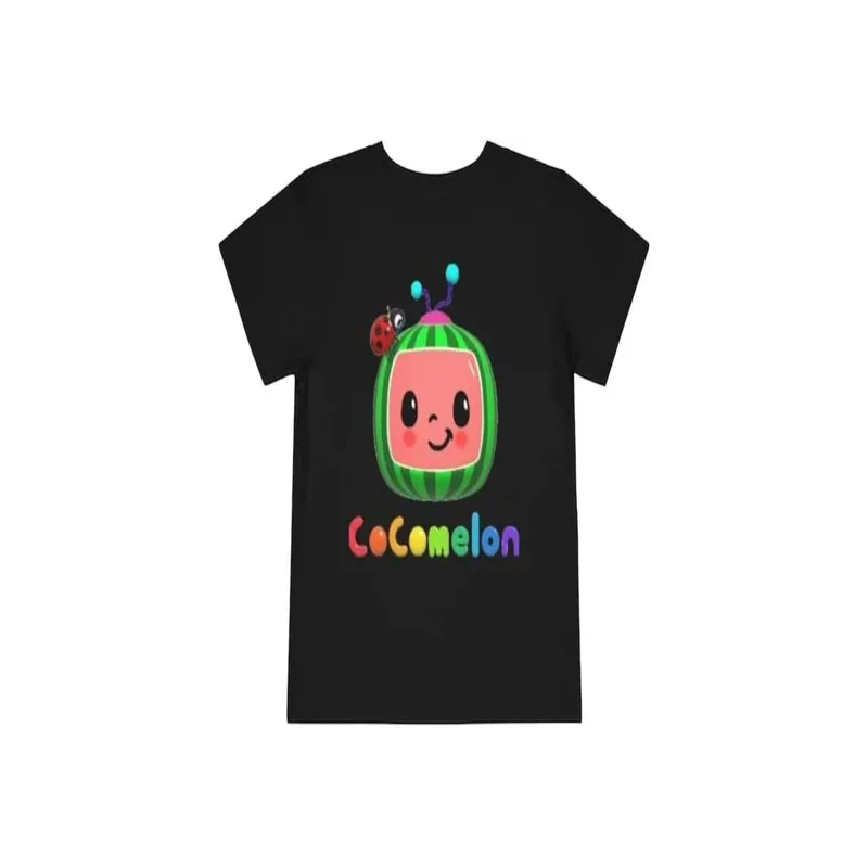 Cocomelon Casual Summer Outdoor Printed TShirt Black