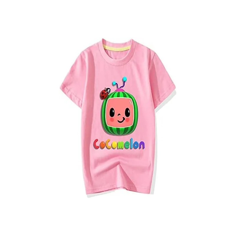 Cocomelon Casual Summer Outdoor Printed TShirt Pink