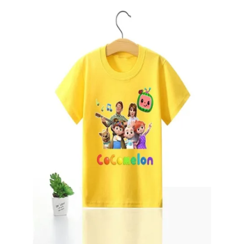 Cocomelon Family Round Neck Tshirt Yellow