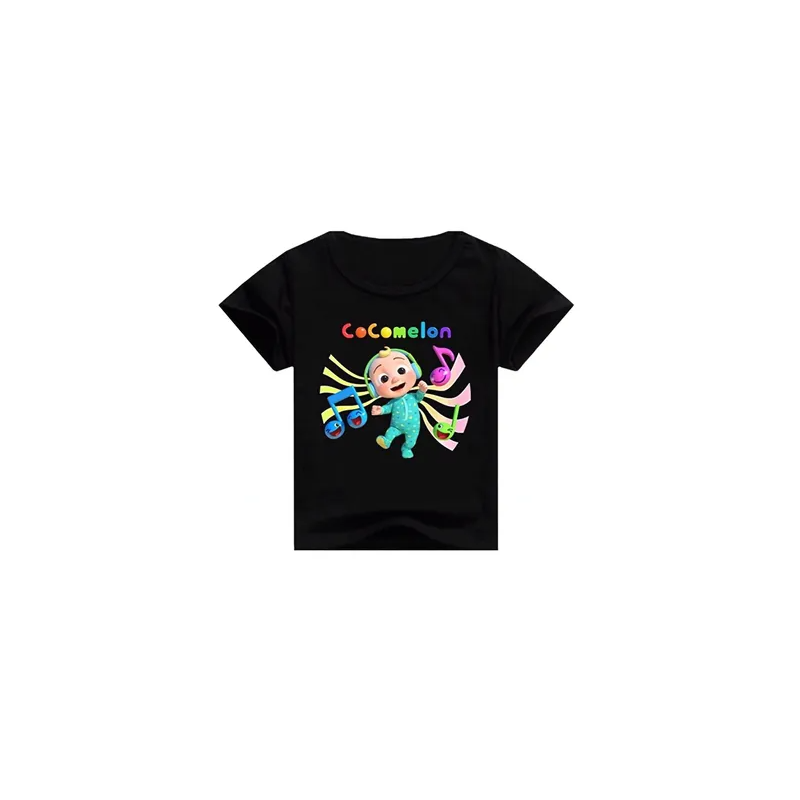 Cocomelon Cartoon Printed Round Neck Short Sleeve Kids Fashion Tshirt