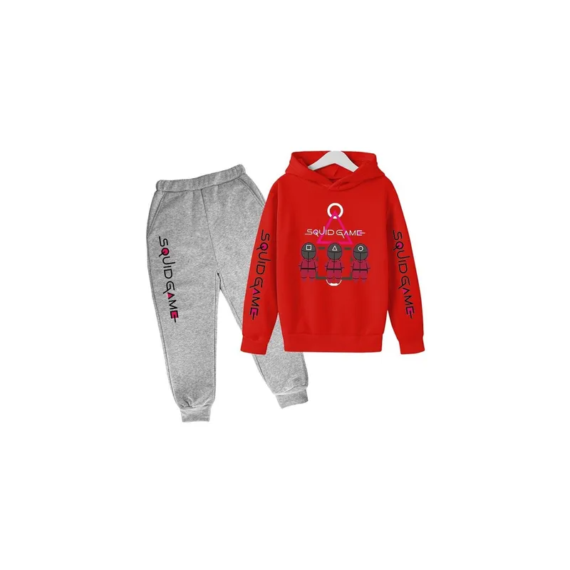 Children Squid Game Set Printed Hoodie and Pants