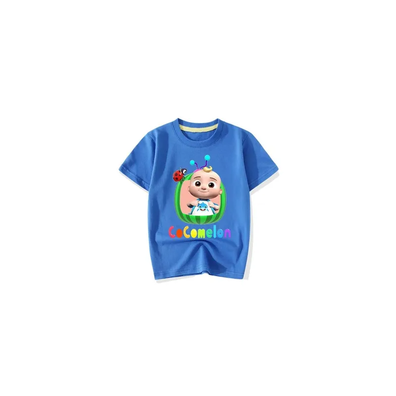 Cocomelon Round Neck Printed Tshirt Blue