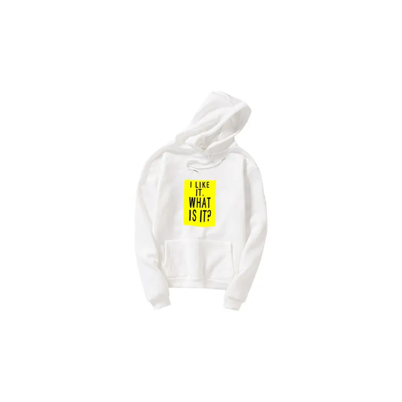 Couple Fleece Loose Thickened Long Sleeve Pocket Sweatshirts Hoodie white