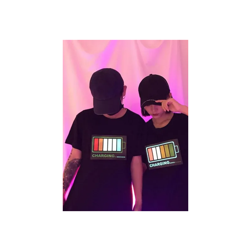 Couple Oneck Short Sleeve Tshirt Black
