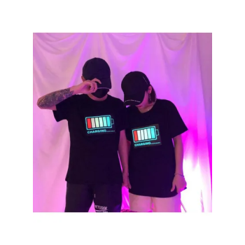 Couple Oneck Short Sleeve Tshirt Black
