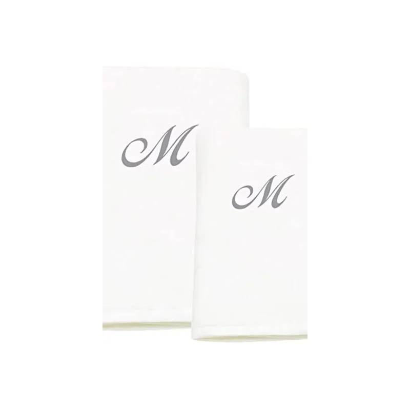 Embroidered Bath Towel And Hand Towel Cotton, White M