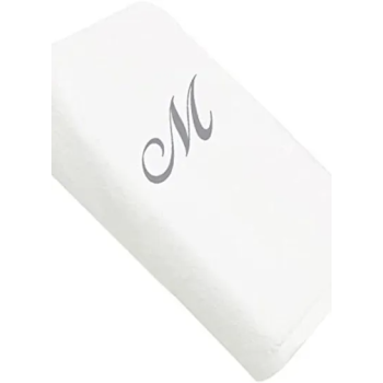 Embroidered Bath Towel And Hand Towel Cotton, White M