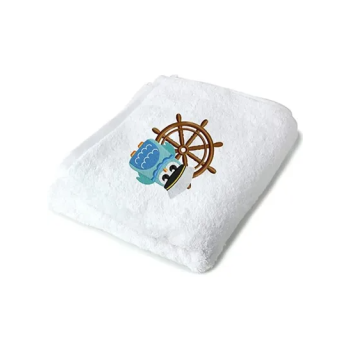 Embroidered Kids Cute Nautical Owl Machine Towels Embroidered Bath Towel Kids Towel
