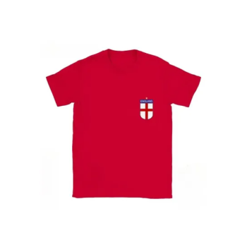 England Printed Round Neck T-Shirt Red