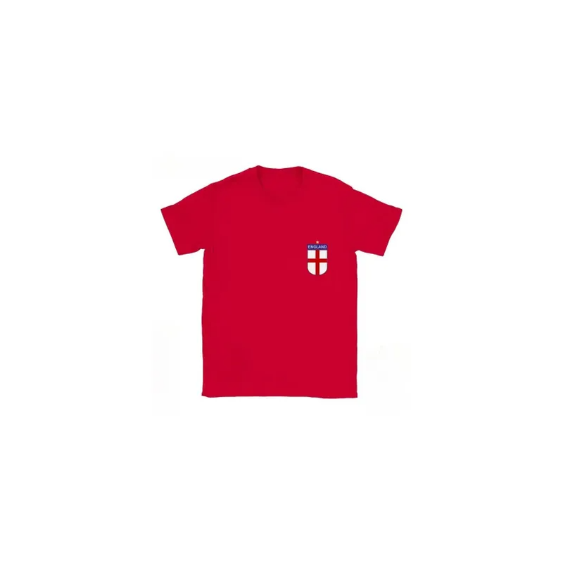 England Printed Round Neck T-Shirt Red
