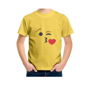 Emoji Printed Cute Kids Unisex Trending Fashion T-Shirt