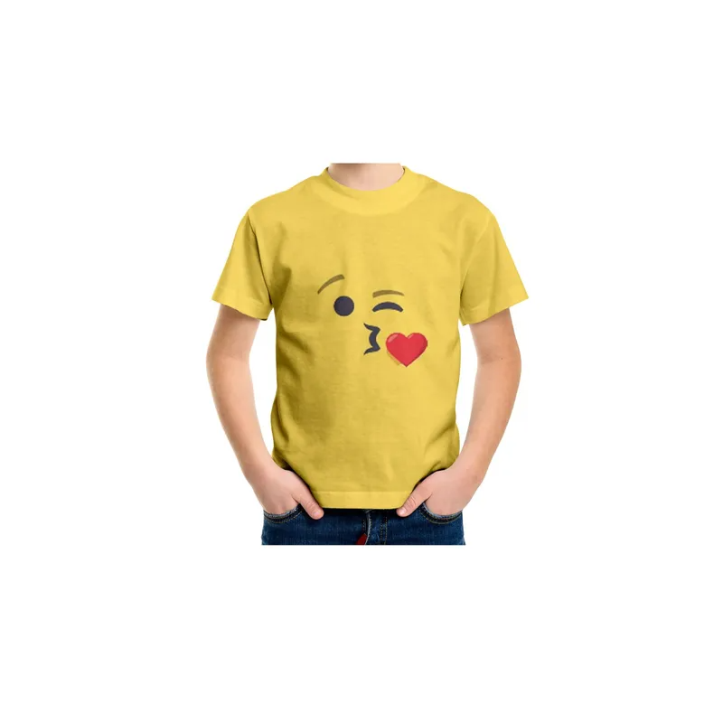 Emoji Printed Cute Kids Unisex Trending Fashion T-Shirt