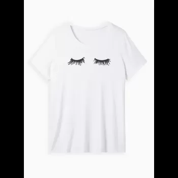 Eyelashes Printed T-Shirt