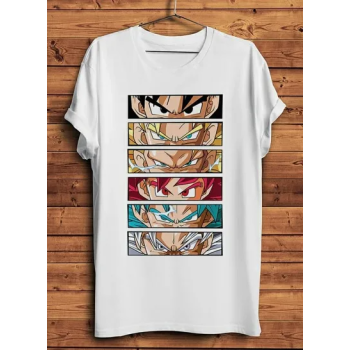 Eyes Of Dbz Funny Anime Unisex White T-Shirt