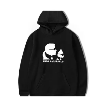 Fashion Printing Long Sleeve Hooded Sweatshirt Navy