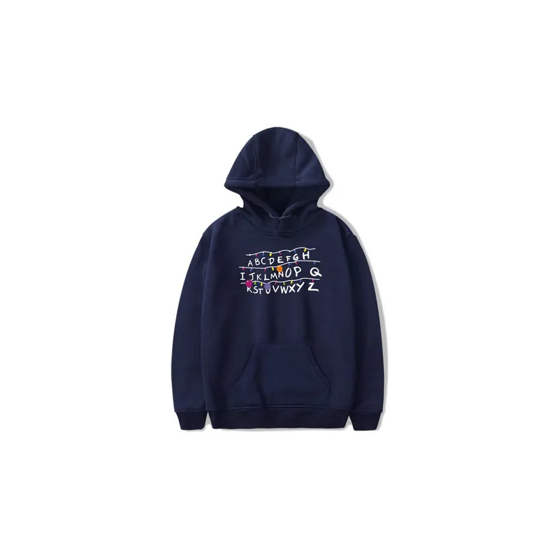 Fashion Stranger Things Printing Thickening Casual Pullover Hoodie Tops Dark Blue N42373420V