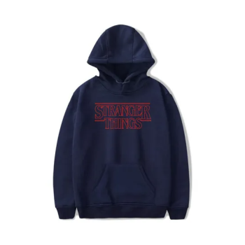 Fashion Stranger Things Printing Thickening Casual Pullover Hoodie Tops Gray N42373371V