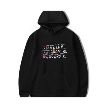 Fashion Stranger Things Printing Thickening Casual Pullover Hoodie Tops Gray N42373413V