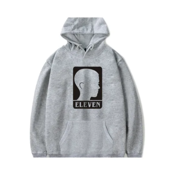 Fashion Stranger Things Printing Thickening Casual Pullover Hoodie Tops Gray N42373329V