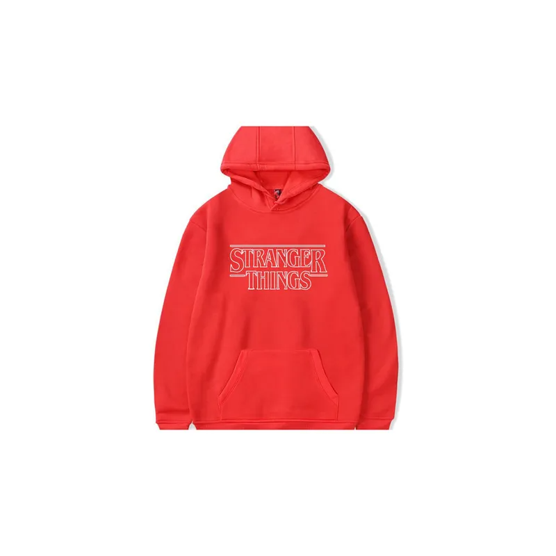 Fashion Stranger Things Printing Thickening Casual Pullover Hoodie Tops Red N42373385V