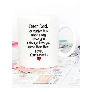 Father'S Day Gift Love Dad Printed Coffee From Daughter Son