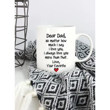 Father'S Day Gift Love Dad Printed Coffee From Daughter Son