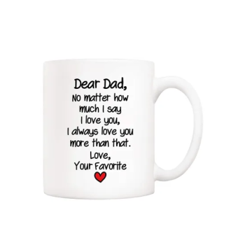 Father'S Day Gift Love Dad Printed Coffee From Daughter Son
