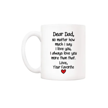 Father'S Day Gift Love Dad Printed Coffee From Daughter Son
