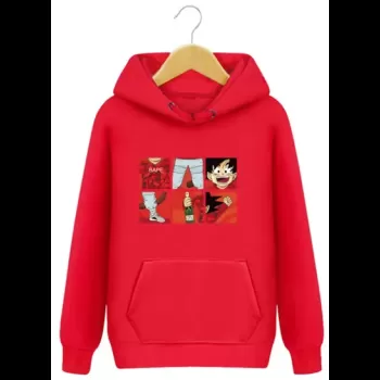 Fashionable Printed Hoodie Red
