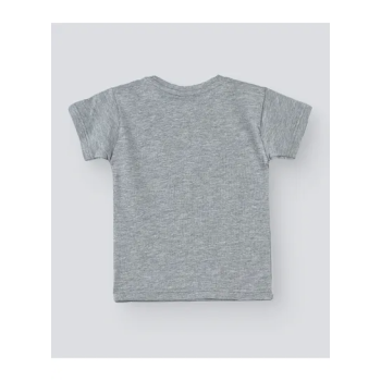 babyqlo Festive Print Crew Neck T-Shirt Grey