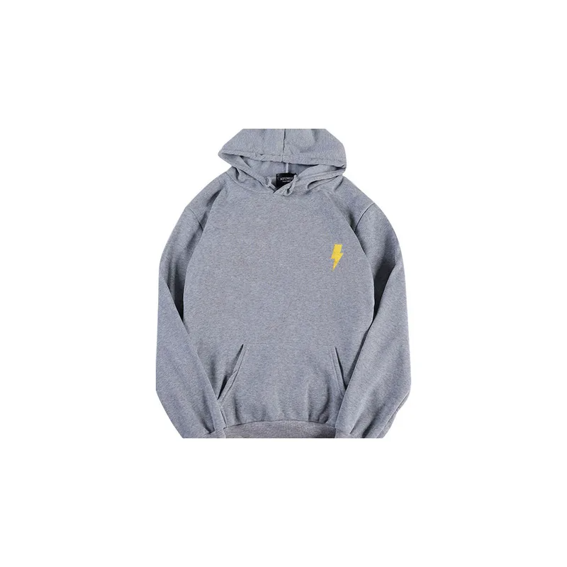 Flash Printed Hoodie Sweatshirt Gray