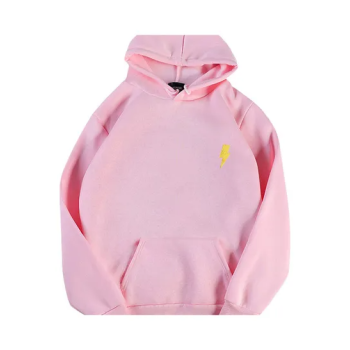 Flash Printed Hoodie Sweatshirt Pink