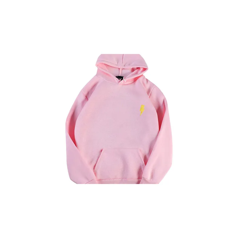 Flash Printed Hoodie Sweatshirt Pink