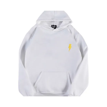 Flash Printed Hoodie Sweatshirt White