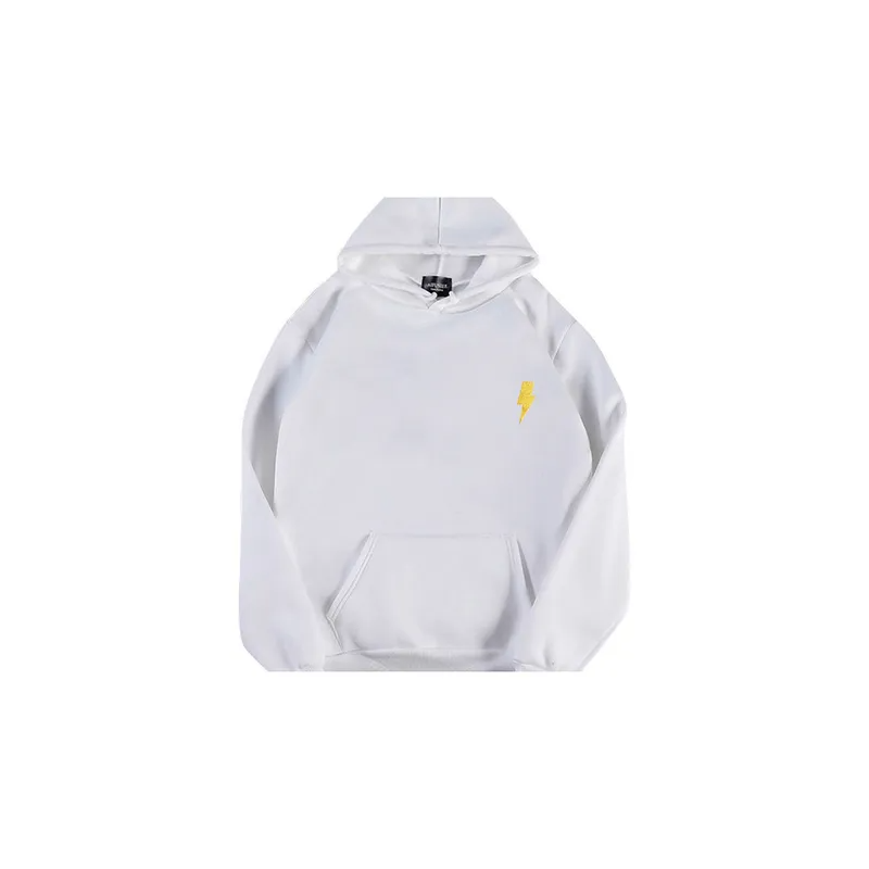 Flash Printed Hoodie Sweatshirt White