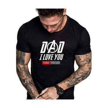 For Men Funny Printed T-Shirt Dad I Love You Three Thousand