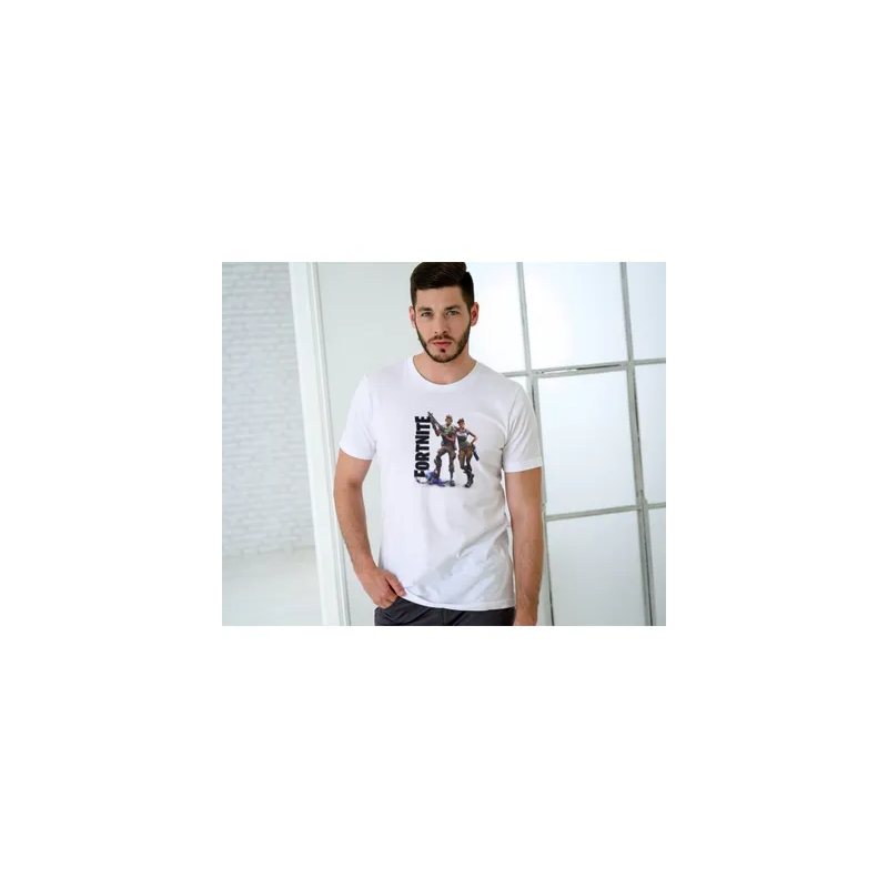 Fortnite 2 Characters Printed T-Shirt For Adults And Kids