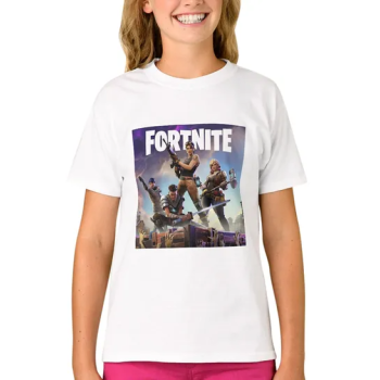 1St Piece Fortnite Game 2 Print Short Sleeve T-Shirt White