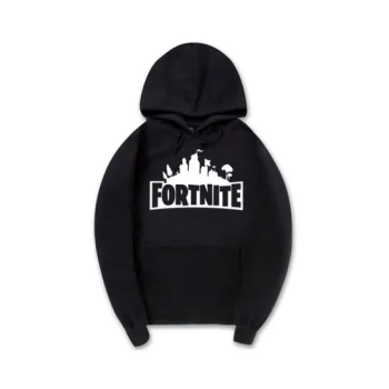 Fortnite Printed Hoodie, Black/White
