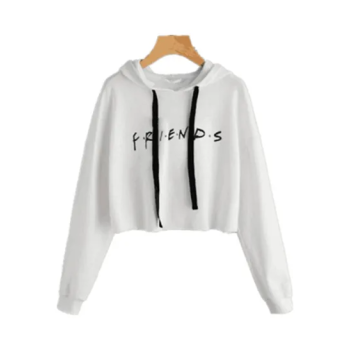 Friends Printed Long Sleeve Pullover Grey