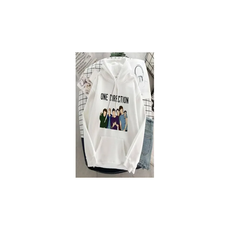 Friends Standing Group Hoodie White
