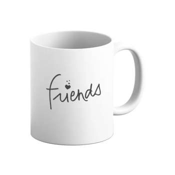 Friends Printed Mug White/Black, 325Ml